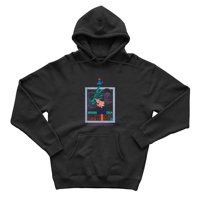 Mensch-Maschine-Kommunikation in der Kunst Herren Pullover Hoodie