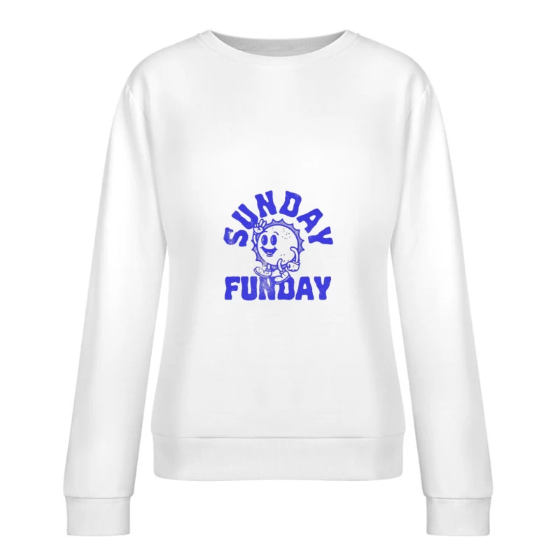 Sonntagsspaß mit Sonnengesicht Damen Pullover Sweatshirt