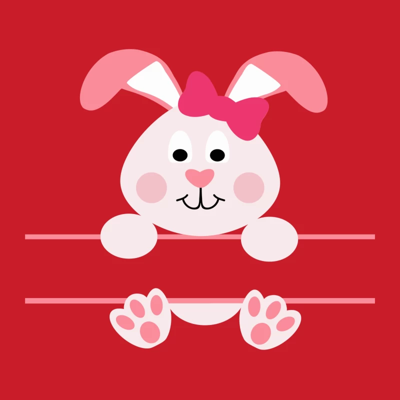Lapin de Pâques avec nœud rose Femme Sweat à capuche