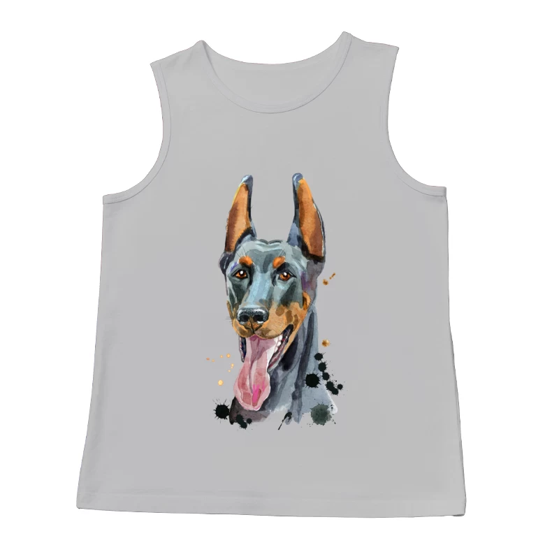 Portrait artistique de doberman Homme Débardeur