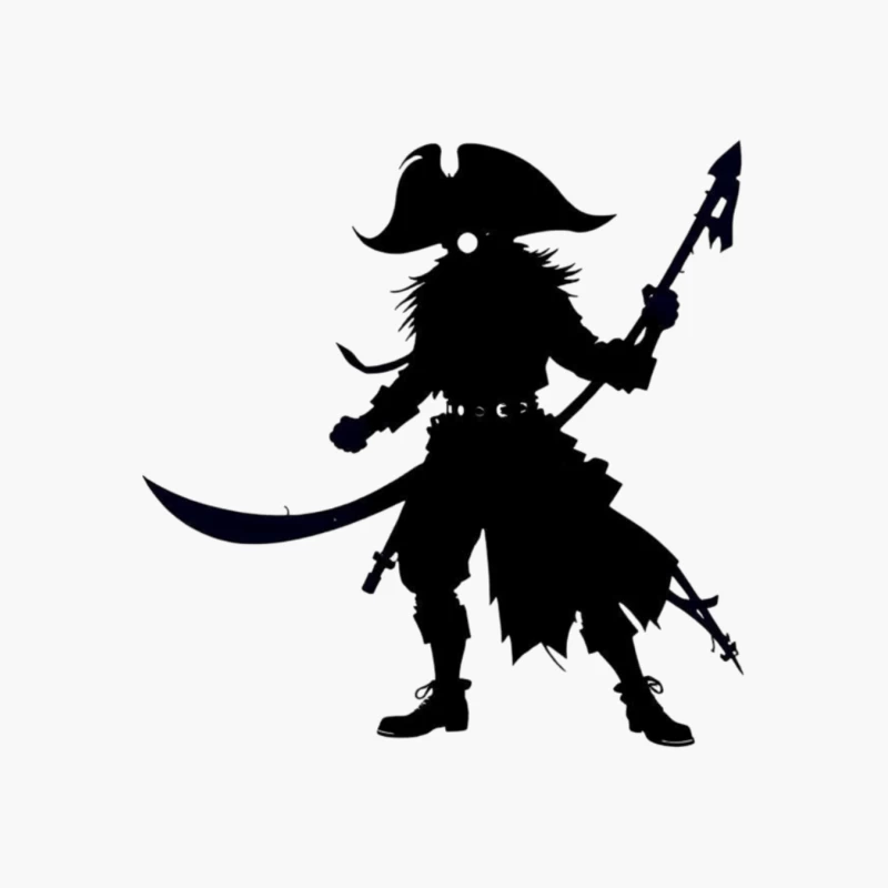 Pirates shillouettes Cotton Tote Bag