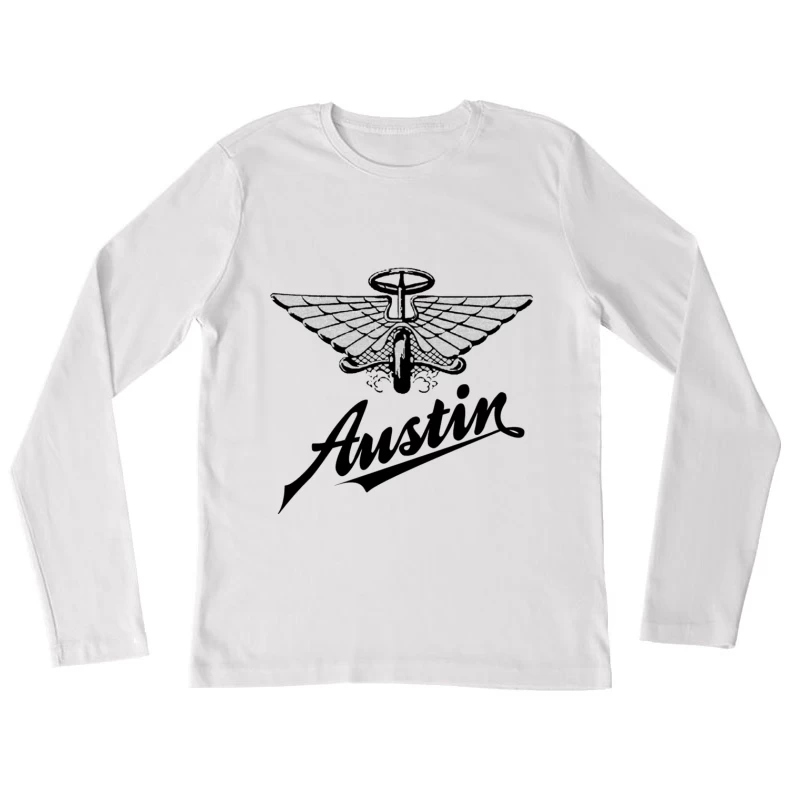 Vintage Austin Motorcycle Company Winged Logo Design Female Long Sleeve T-Shirt