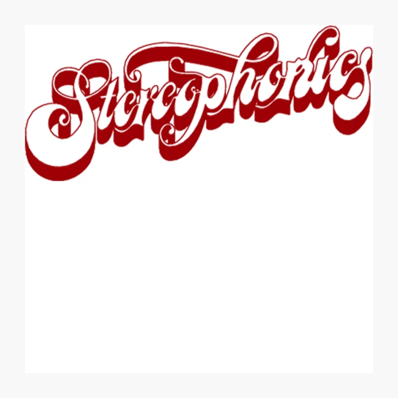 Retro Stereophonics Red Cursive Logo Typography Pin