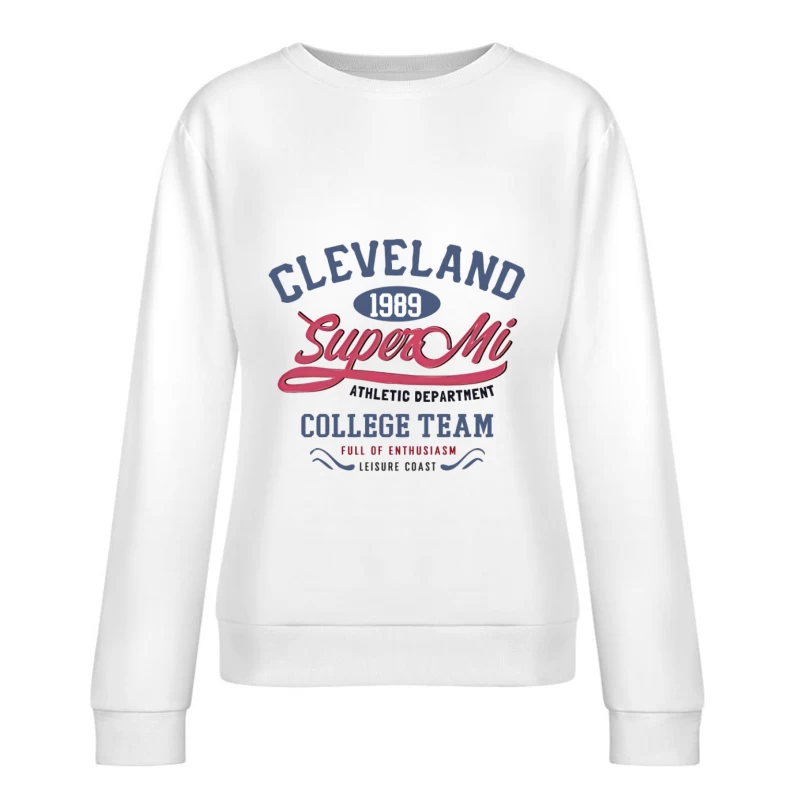 Design de l'Équipe Collégiale Cleveland Super Mi Femme Sweat-shirt à enfiler