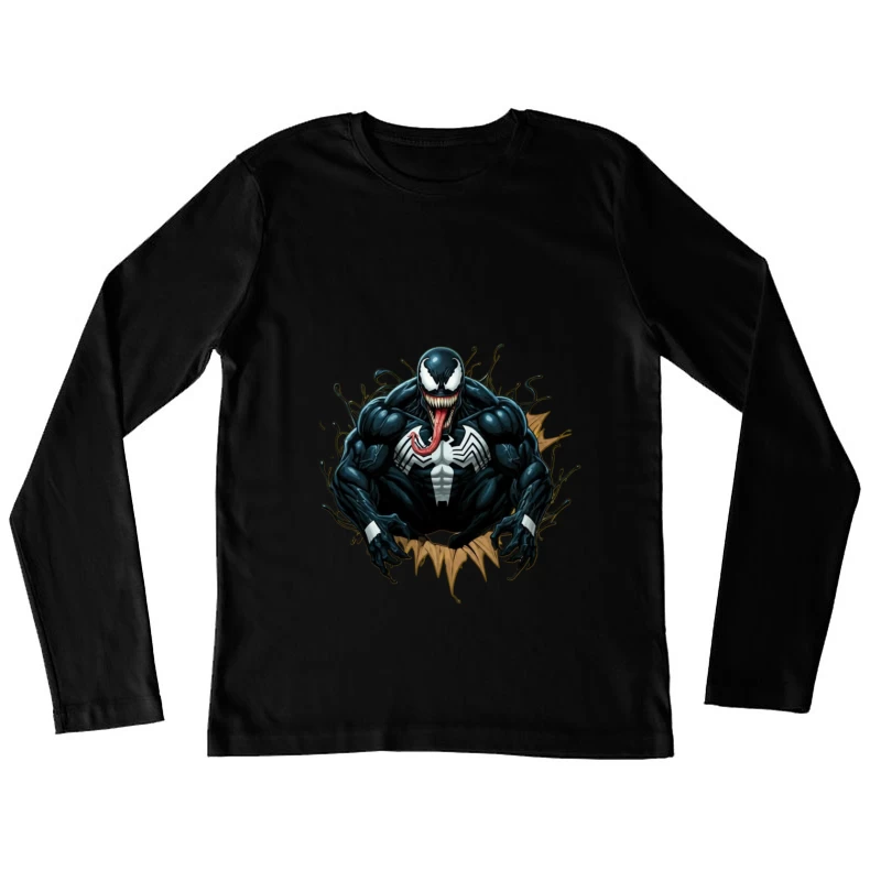 Venom: The Iconic Marvel Anti-Hero Female Long Sleeve T-Shirt