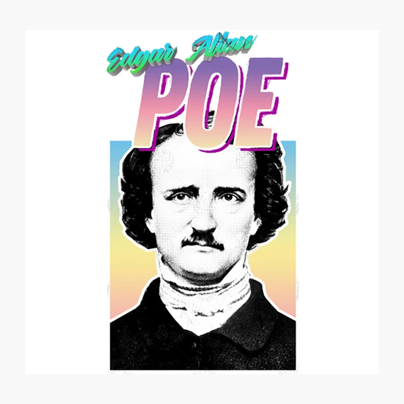 Edgar Allan Poe Graphic Design Hipster Statement Tee Throw Pillow