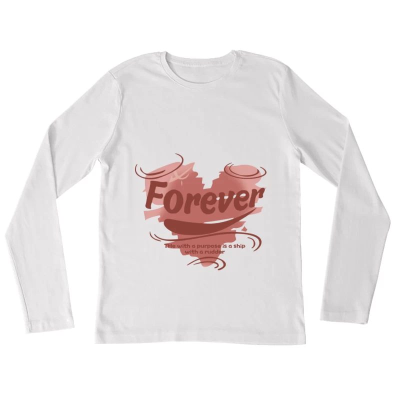 Herzdesign mit Spruch Damen Langarm T-Shirt