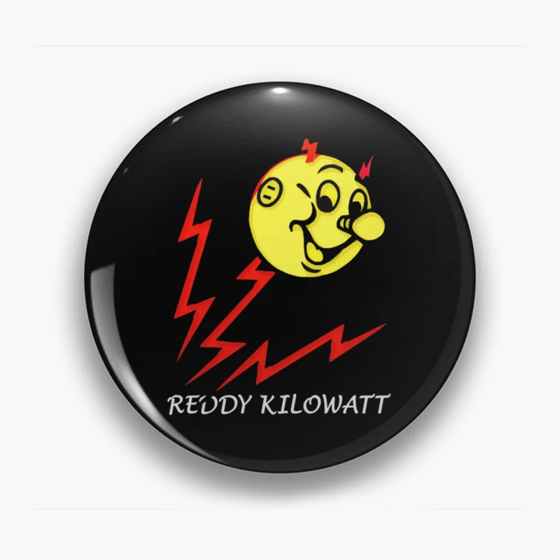 Reddy Kilowatt - Classic Electricity Company Mascot with Lightning Bolts Pin