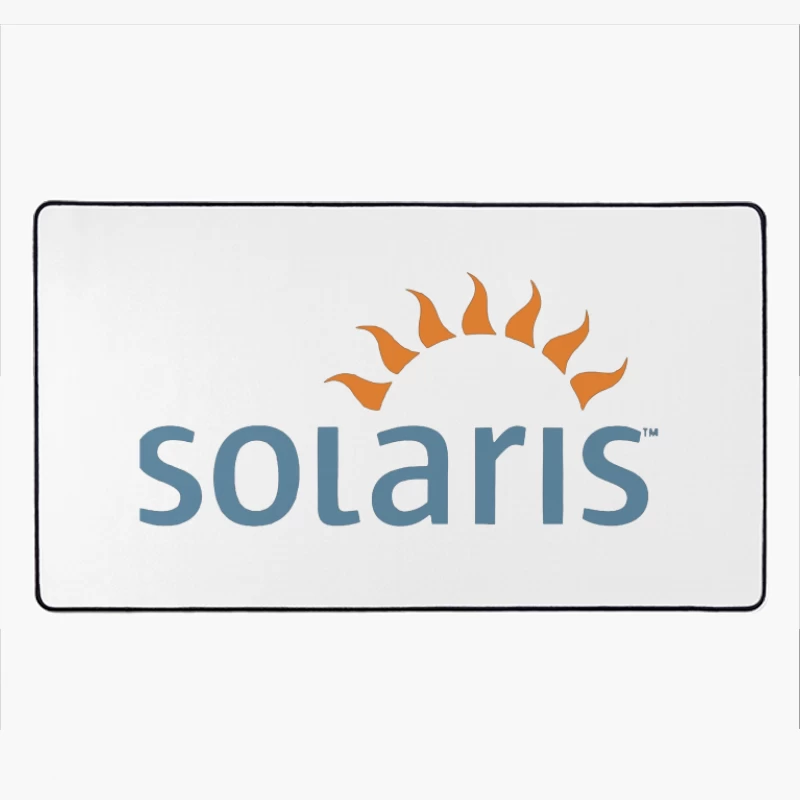 Solaris Operating System Logo with Sun Symbol Desk Mat