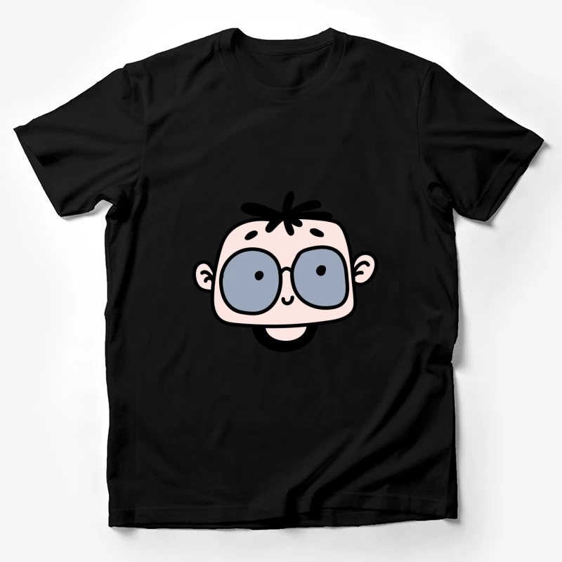 Illustration de personnage mignon avec lunettes Homme T-Shirt