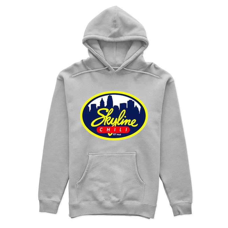 Skyline Chili Restaurant Brand Logo with Cincinnati Cityscape Female Pullover Hoodie