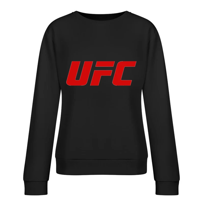 UFC (Ultimate Fighting Championship) Official Red Logo Female Pullover Sweatshirt