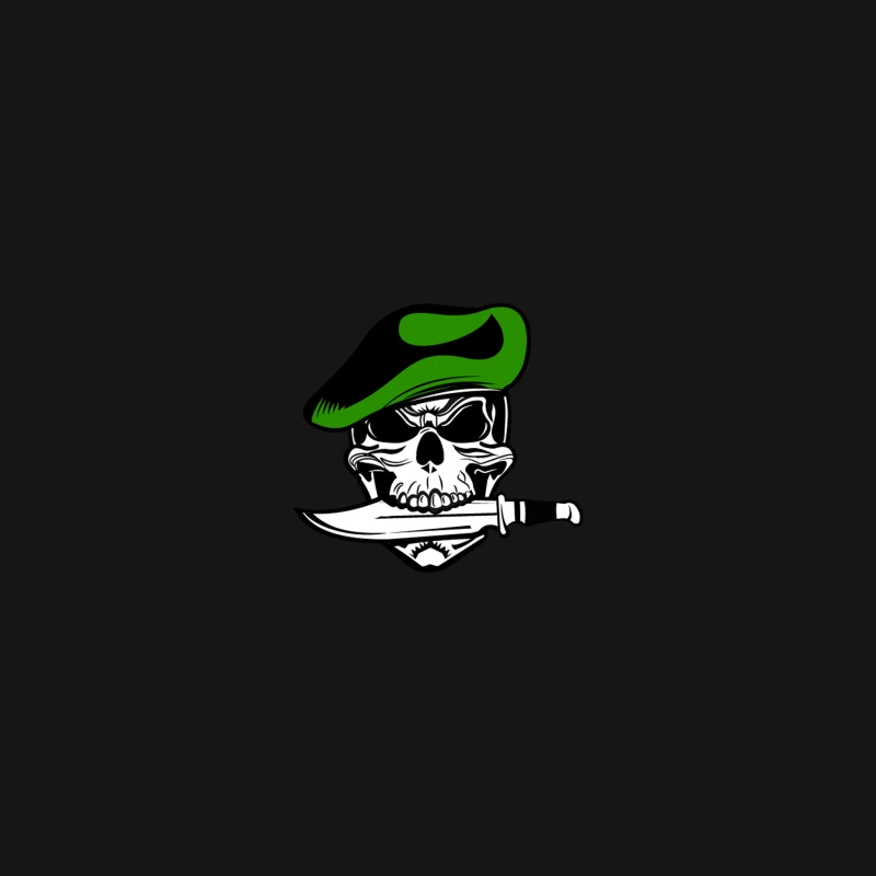 Special Forces Green Beret Skull with Combat Knife Emblem Desk Mat