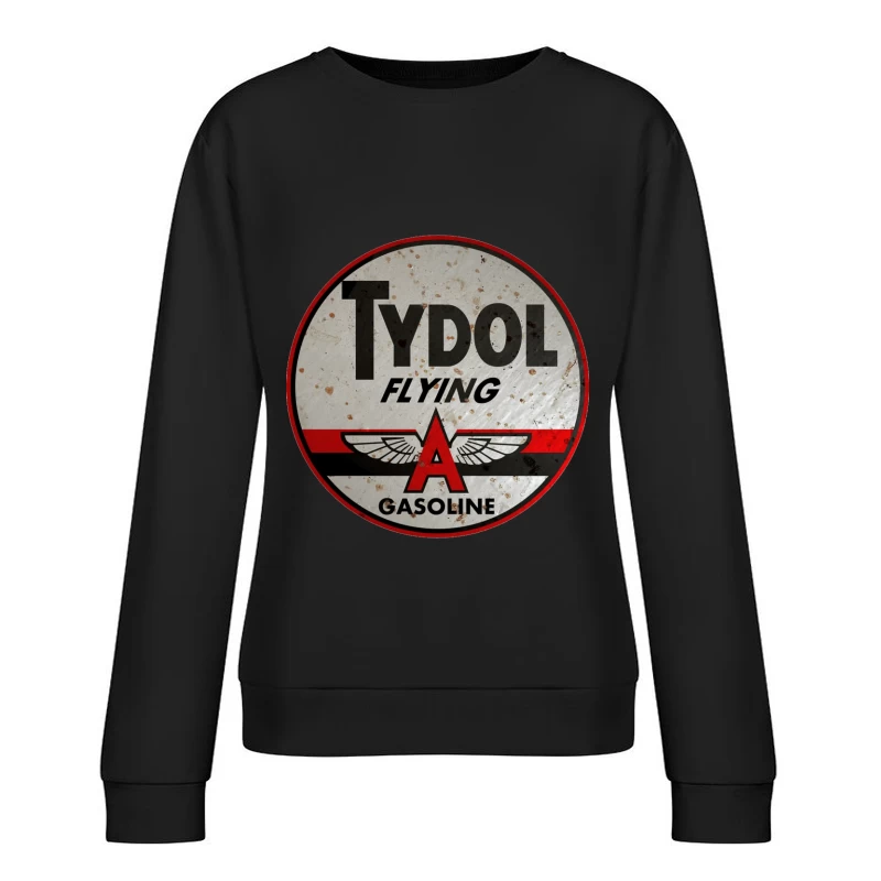 Vintage Tydol Flying A Gasoline Station Logo Sign Female Pullover Sweatshirt