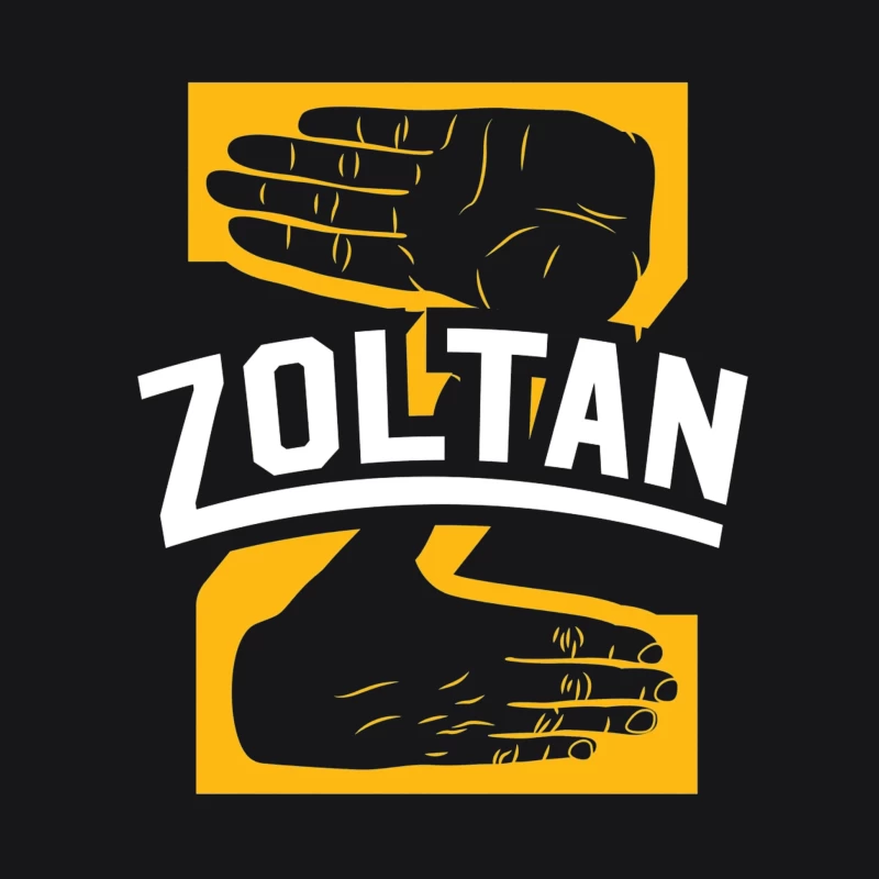 Zoltan Mystical Hand Reading Logo Design in Yellow and White Female Pullover Hoodie