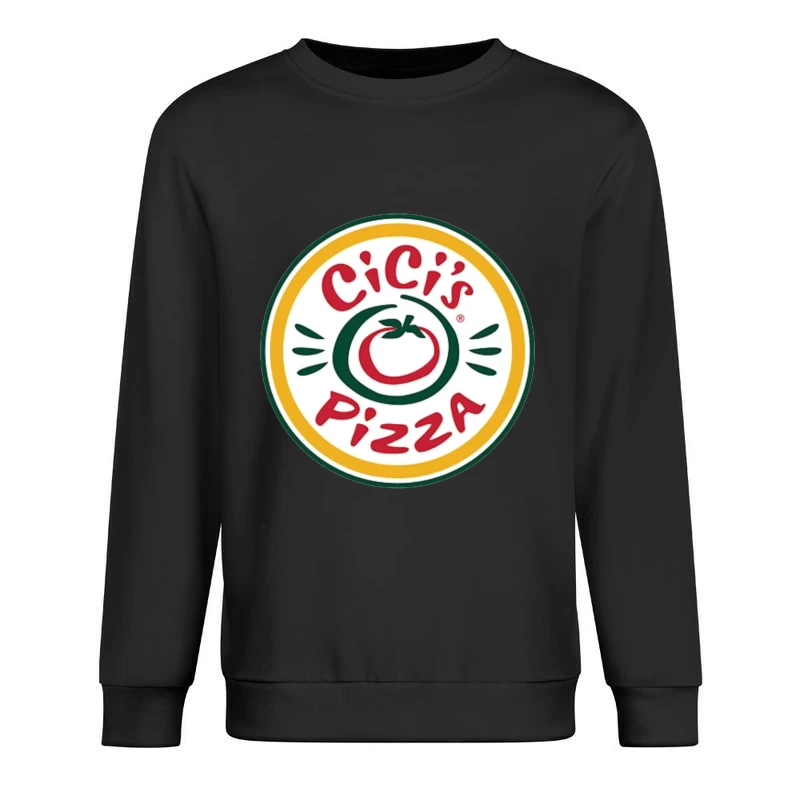 CiCi's Pizza Restaurant Chain Logo with Tomato Symbol Male Pullover Sweatshirt