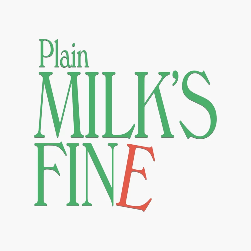 Plain Milk's Fine Typography Design Cotton Tote Bag