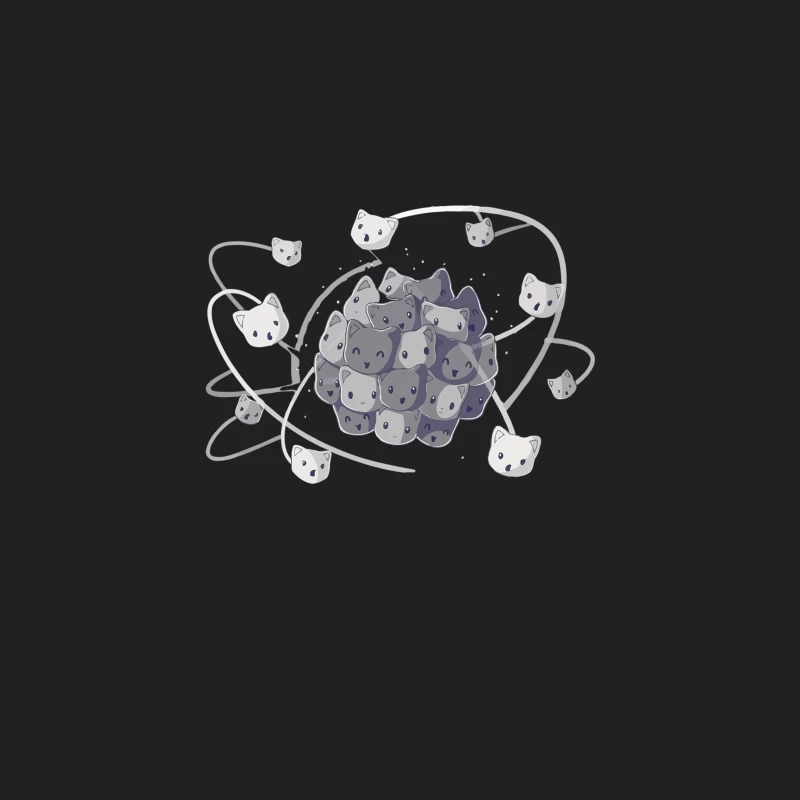 Cute Cartoon Cats Clustered in Orbital Illustration Bucket Hat
