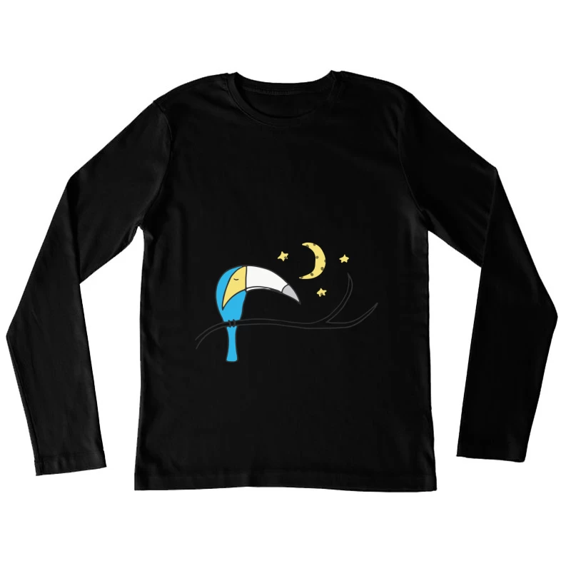 Toucan rêveur sous le clair de lune Femme Manches Longues T-Shirt