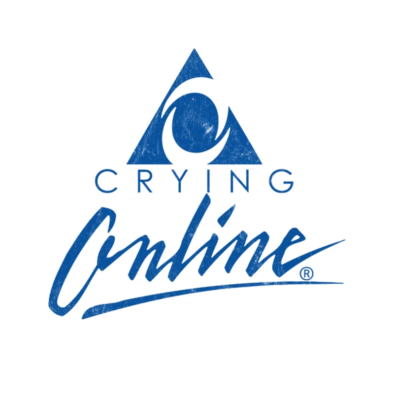 Crying Online  90s Meme Design Tapestry