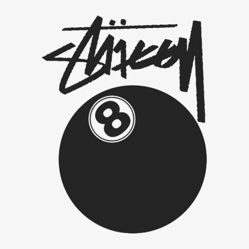 Stussy Logo mit Billardkugel Herren Pullover Sweatshirt