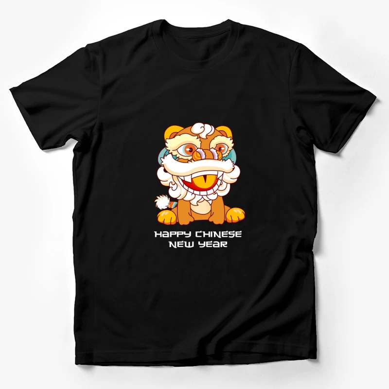 Fröhliches Neujahr mit Löwentanz Herren T-Shirt