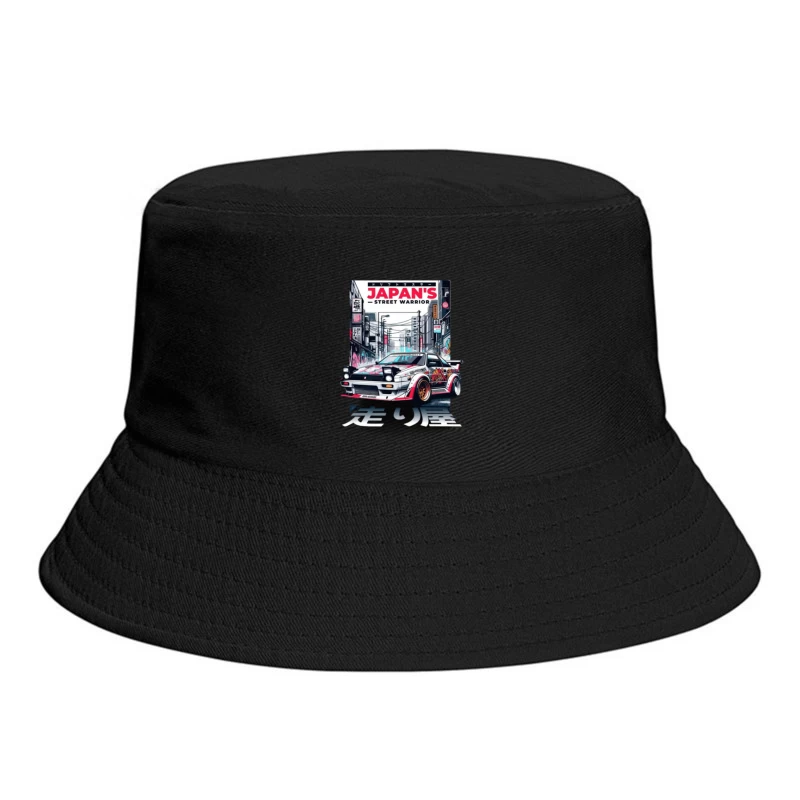 Cyberpunk AE86: Japan's Street Warrior Art Bucket Hat