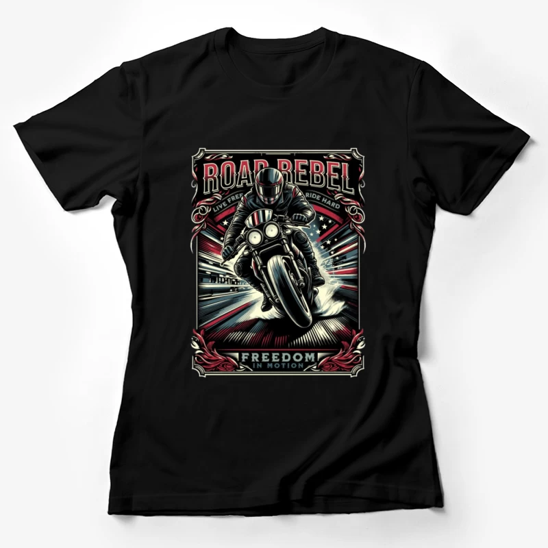Liberté en Mouvement: Moto et Style Patriote Femme T-Shirt