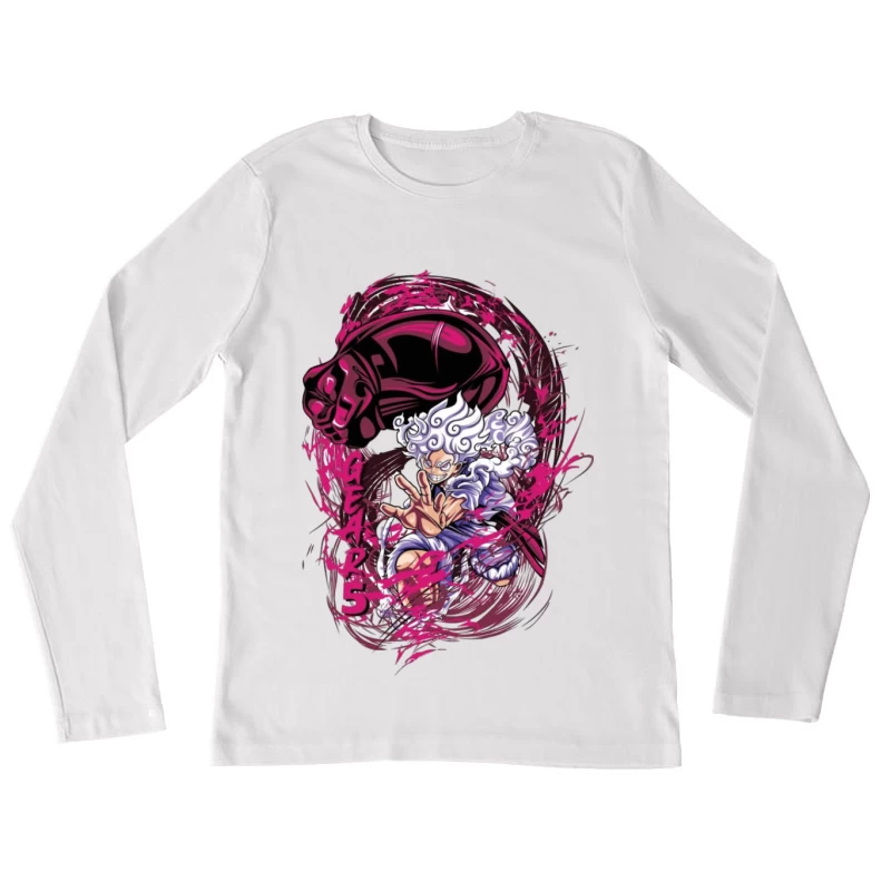Anime-Charakter mit übernatürlicher Kraft Damen Langarm T-Shirt