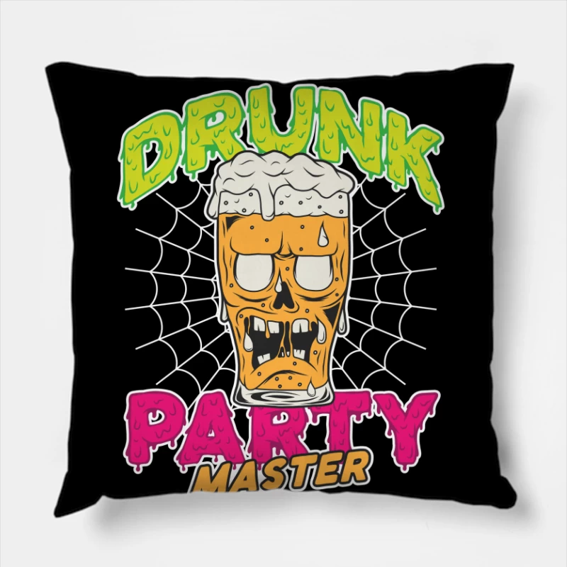 Drunk Party Master Throw Pillow