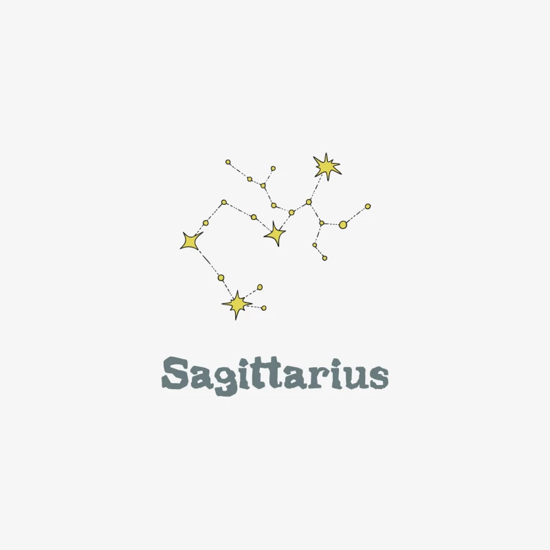 Sagittarius Sternzeichen Illustration Herren Langarm T-Shirt