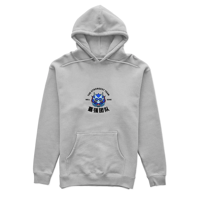 Blaues Drachen-Emblem Damen Pullover Hoodie