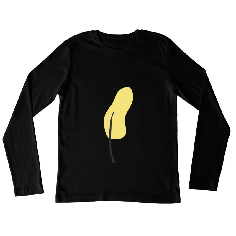 Feuille abstraite sur fond texturé Femme Manches Longues T-Shirt
