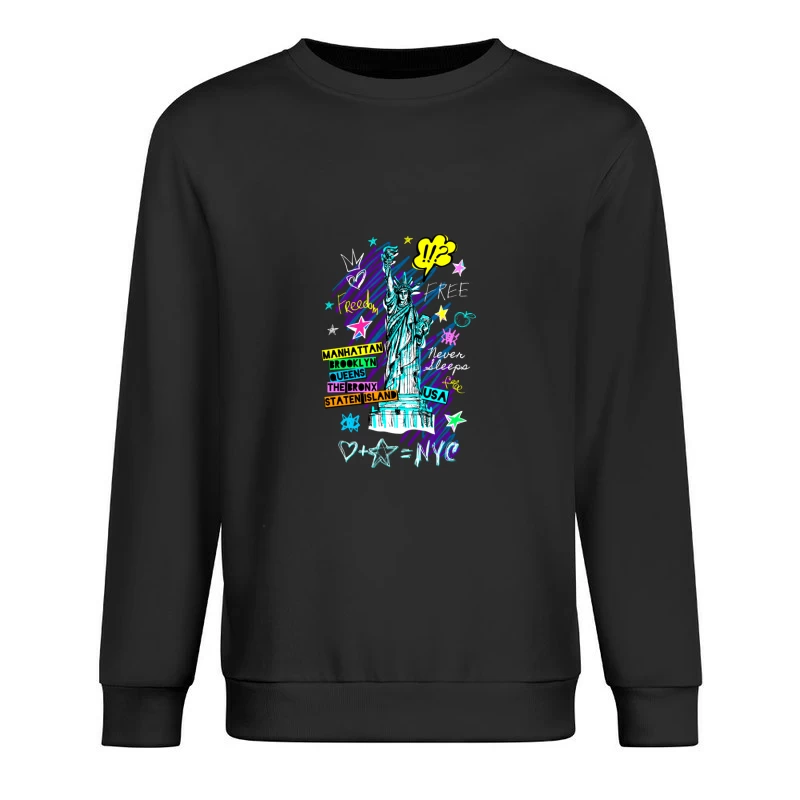 Freiheitsstatue NYC Graffiti Design Herren Pullover Sweatshirt