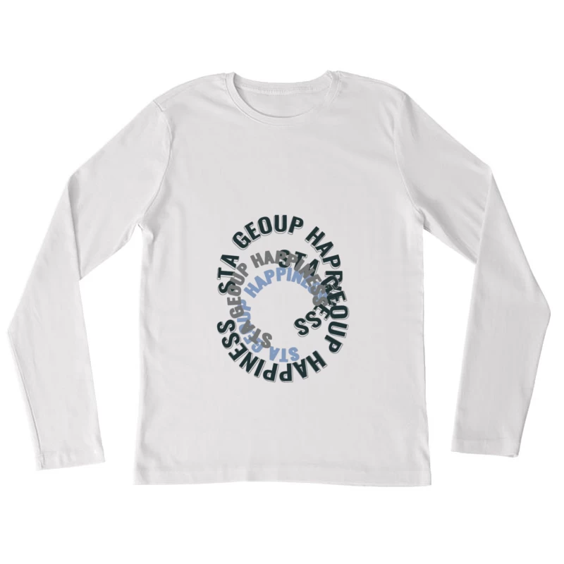 Design abstrait avec texte Femme Manches Longues T-Shirt