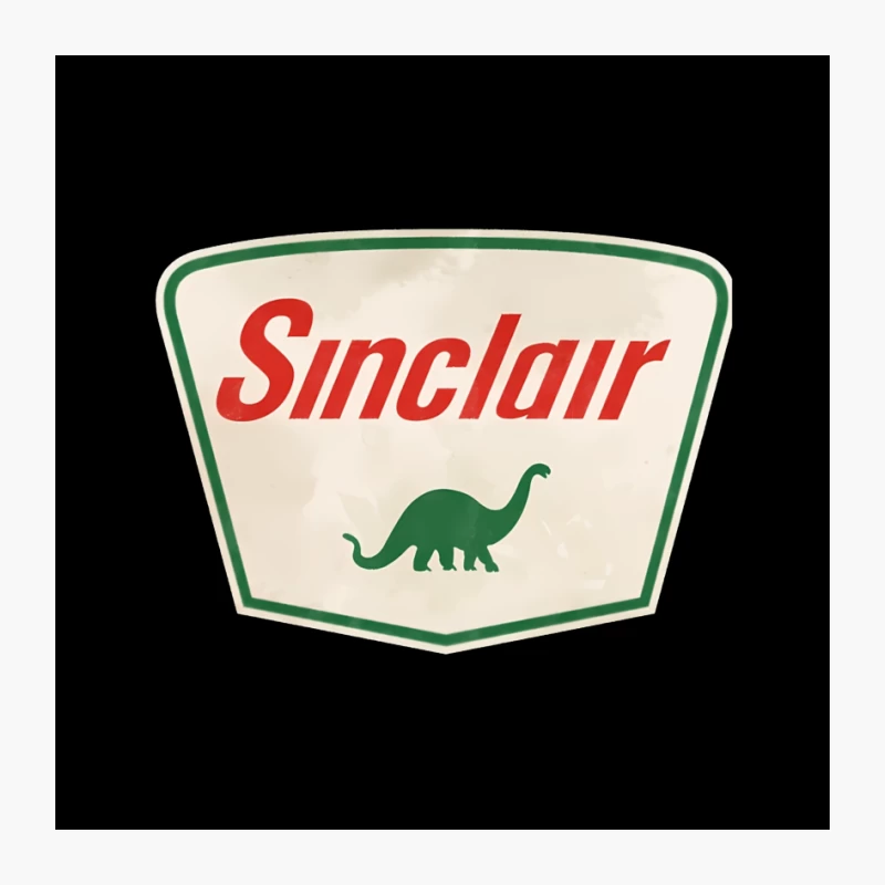 Vintage Sinclair Oil Company Logo with Green Dinosaur Pin