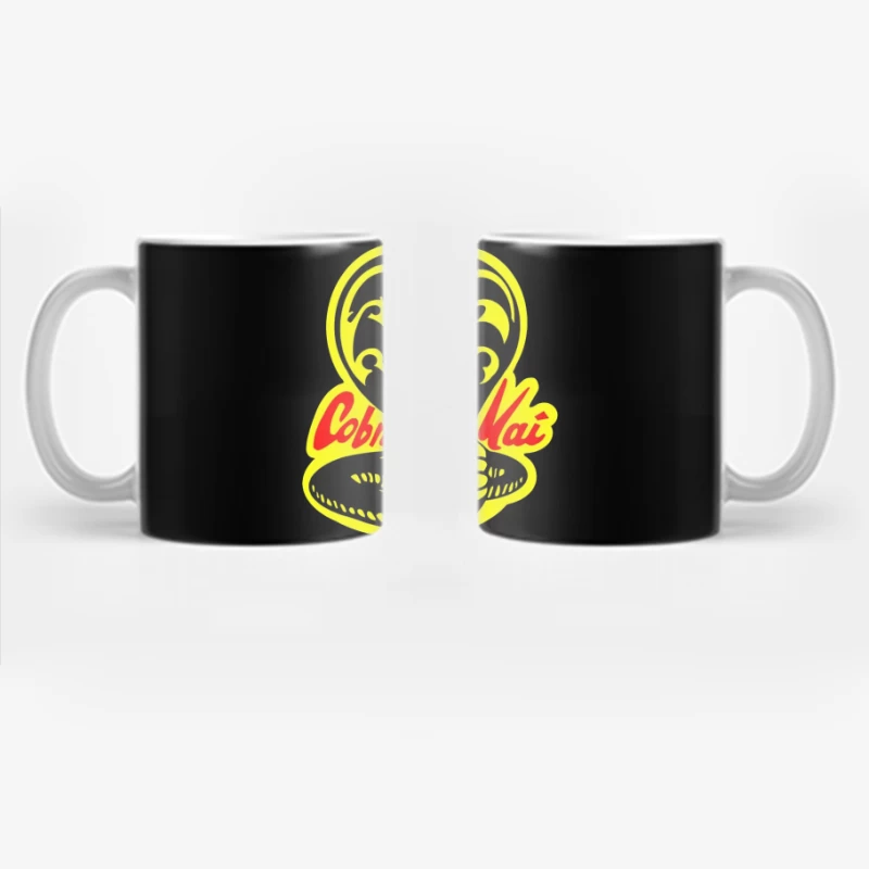 Cobra Kai Martial Arts Dojo Logo with Strike-Ready Snake Coffee Mug