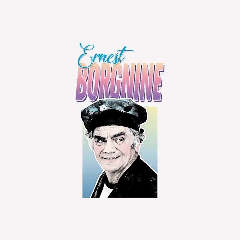 Ernest Borgnine Retro Styled Tribute Design Female T-Shirt