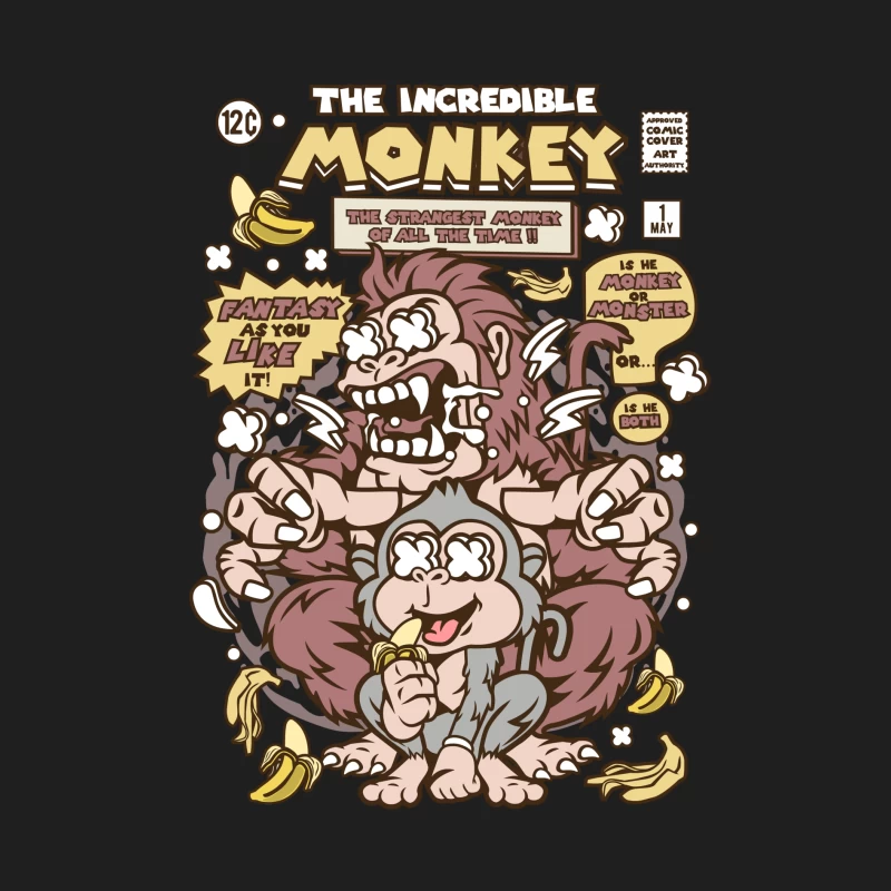 Bande Dessinée du Singe Incroyable Homme Débardeur