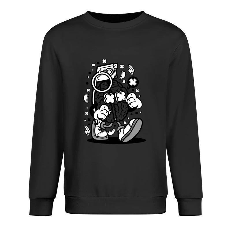 Personnage de dessin animé éclatant d'énergie Homme Sweat-shirt à enfiler