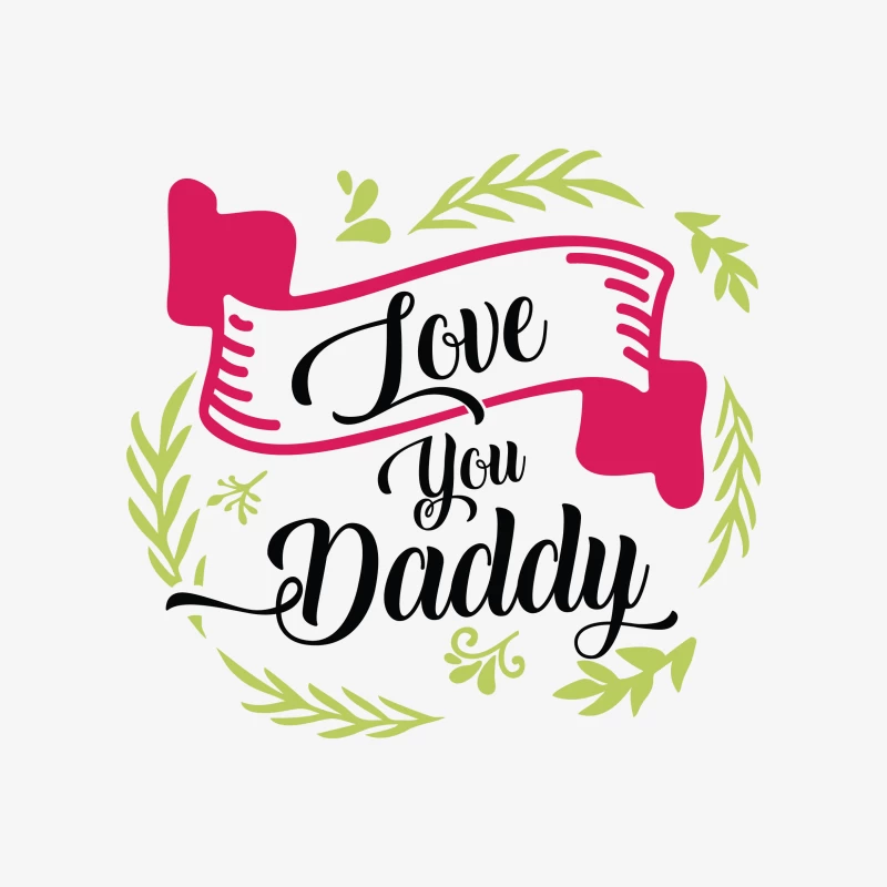 Message d'amour pour papa avec feuille et bannière Homme Sweat-shirt à enfiler