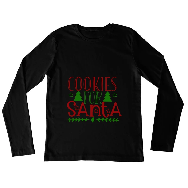 Décoration de Noël : Biscuits pour le Père Noël Femme Manches Longues T-Shirt