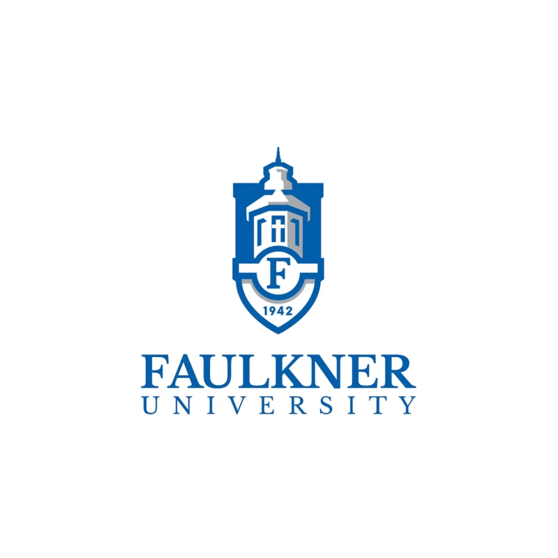 Faulkner University Logo - Educational Shield with Church Spire Design from 1942 Mouse Pad