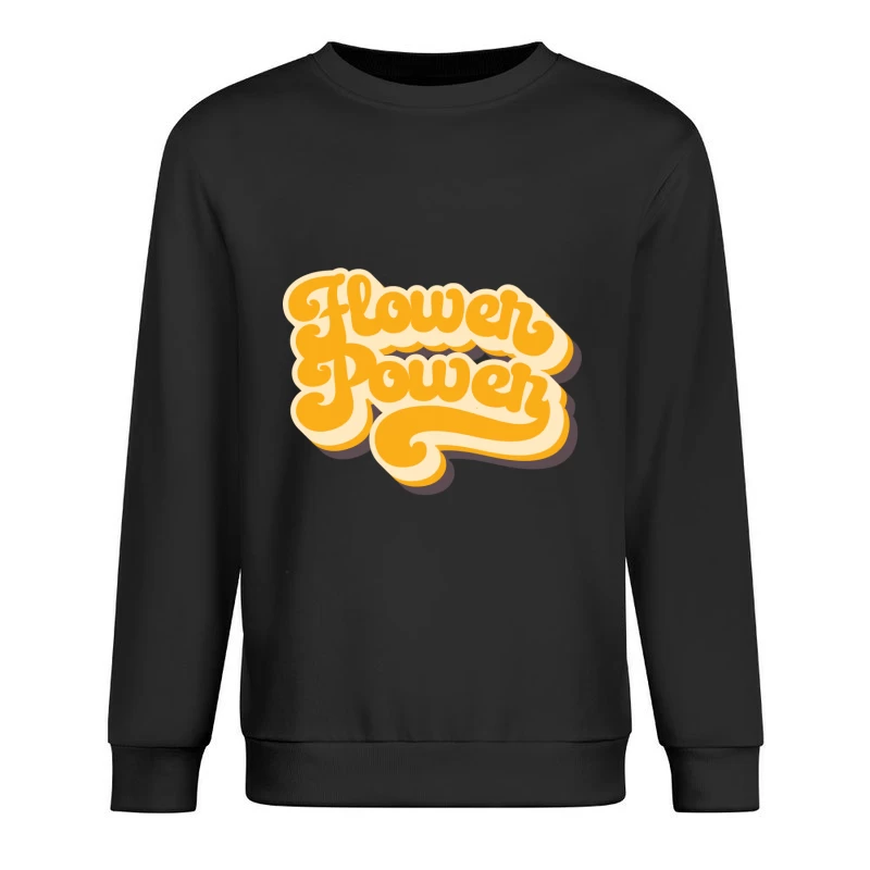 Flower Power Retro Design Herren Pullover Sweatshirt