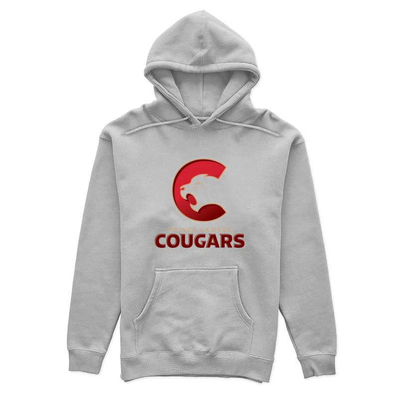 Prince George Cougars Hockey Team Logo Design Female Pullover Hoodie