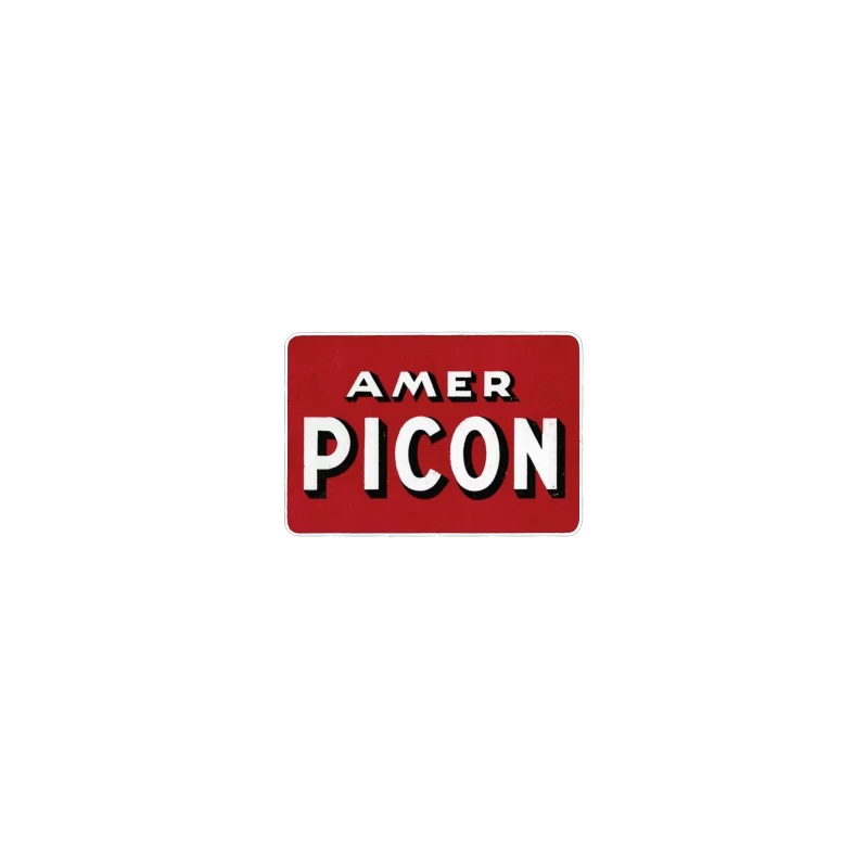 Vintage Amer Picon Logo Typography on Red Background iPhone Case