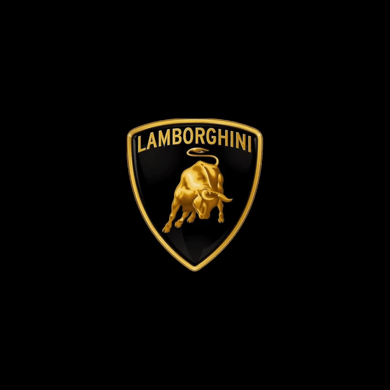 Lamborghini Luxury Automotive Brand Logo with Golden Bull Emblem iPhone Case