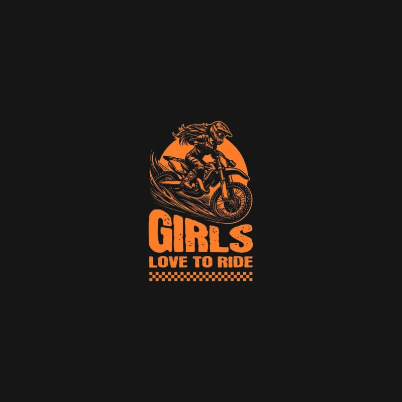 Girls Love to Ride - Motocross Racing Design Desk Mat