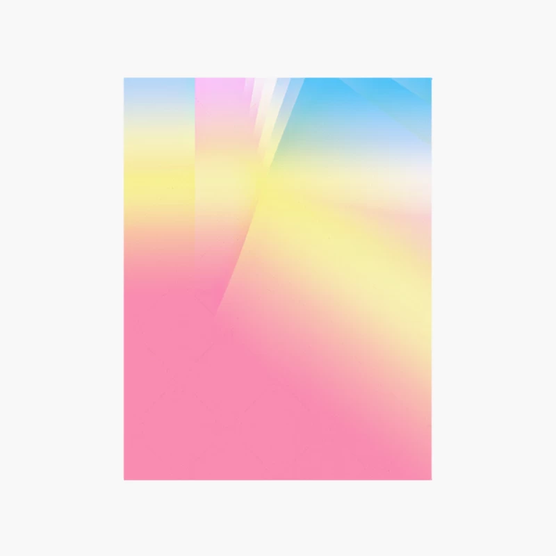 Aesthetic Rainbow Fade Original Abstract Wall Art Cotton Tote Bag