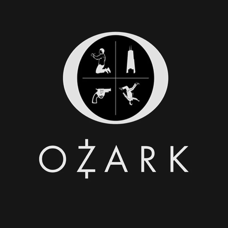 Ozark TV Series Logo with Symbolic Elements Male T-Shirt